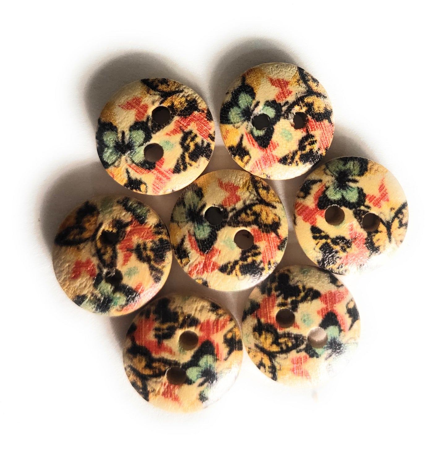 Abstract Design Wooden Buttons