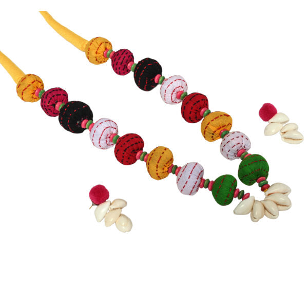Fabric beads necklace set