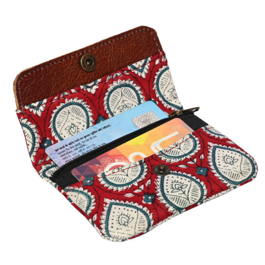 Fabric card holder with multi pockets and small money pocket