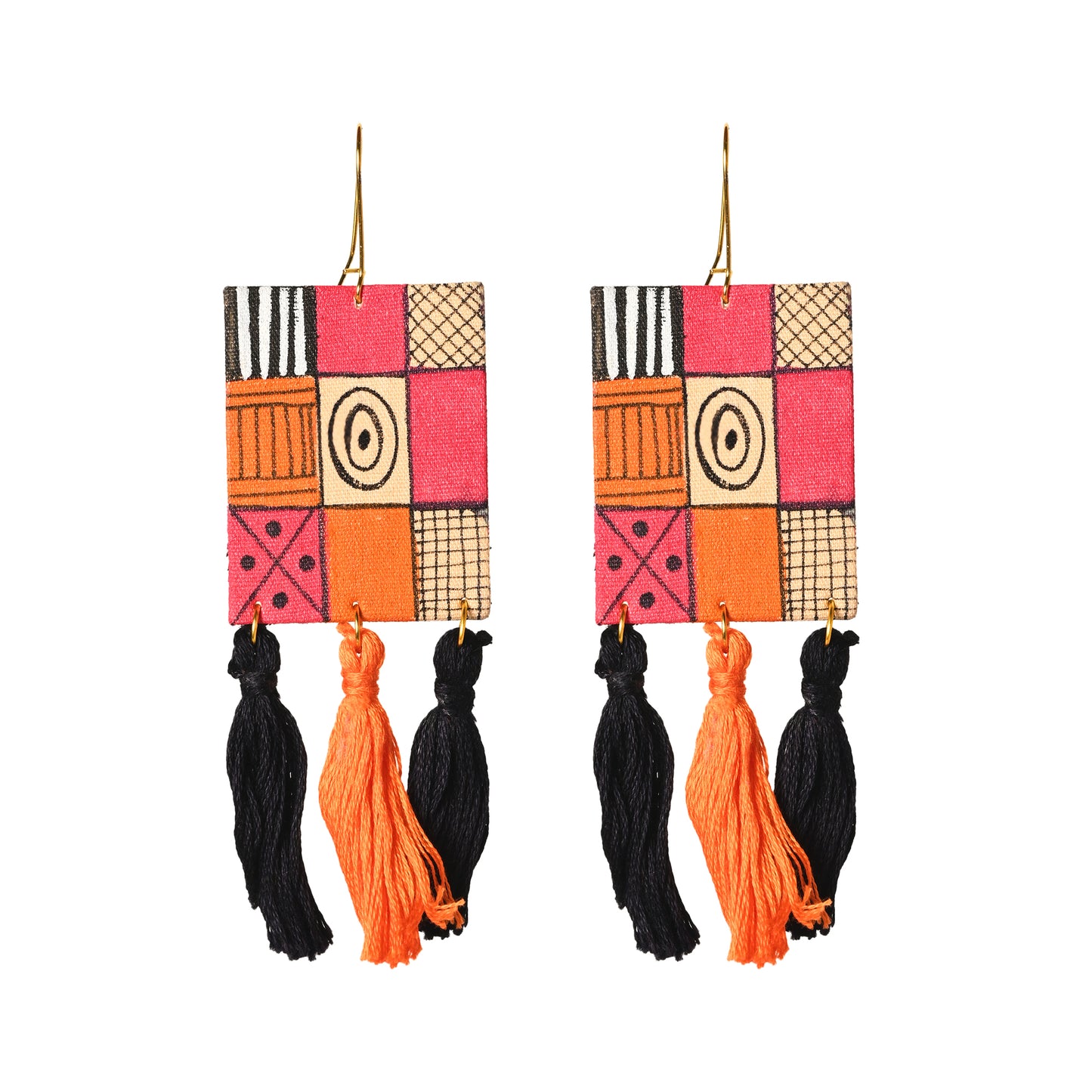 Fabric Necklace set with Tassels