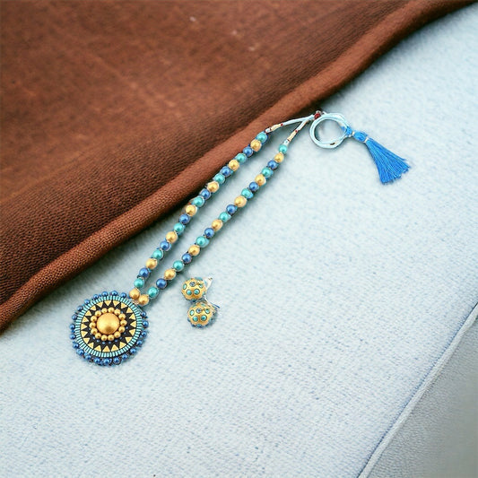 Blue Sun Terracotta necklace set