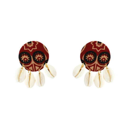 Fabric Earrings sanganeri print