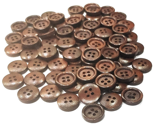Wooden buttons Polished