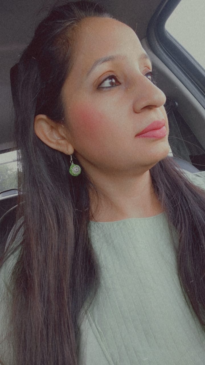 Bead shaped crochet earrings green