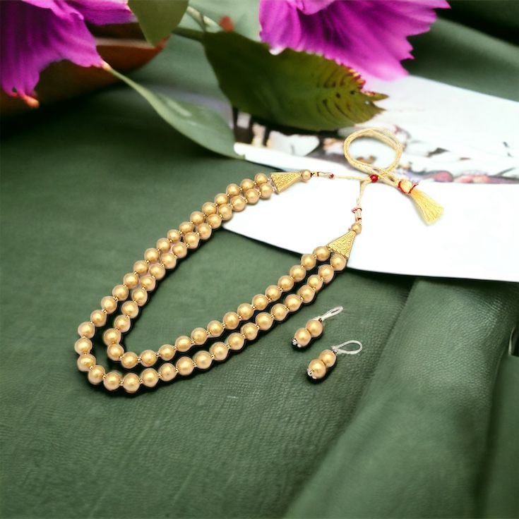 Golden beads terracotta set