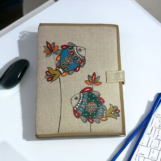 Kantha Painted A4 size folder for documents