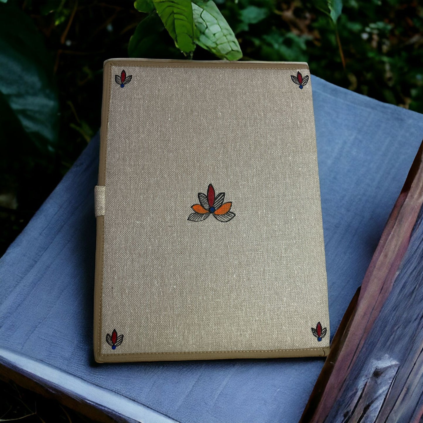 Kantha Painted A4 size folder for documents