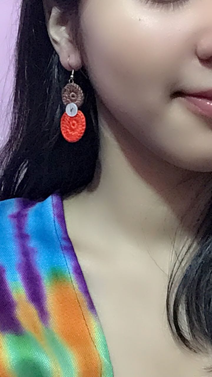 Double rounded shaped Crochet earrings