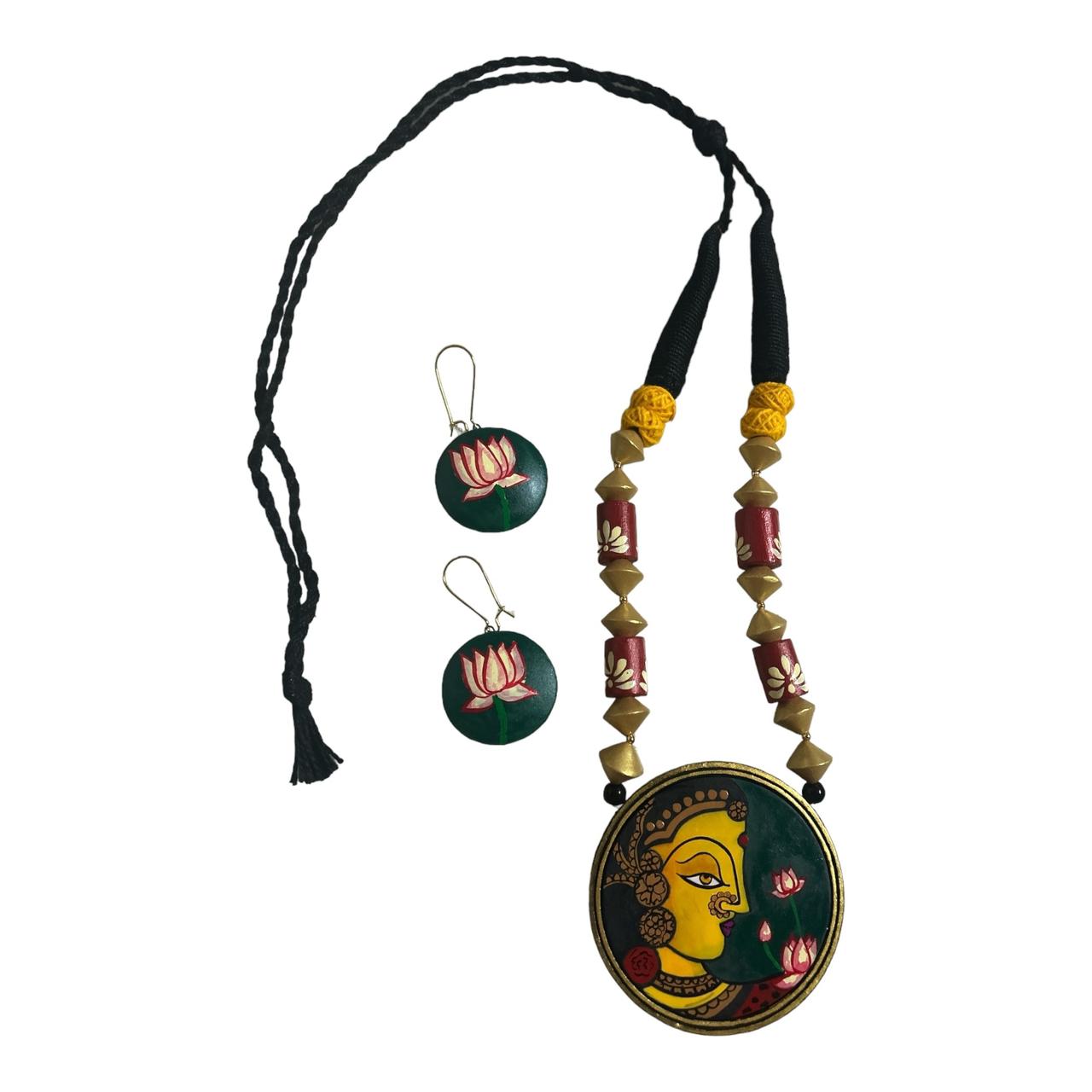 Mughal inspired terracotta necklace set